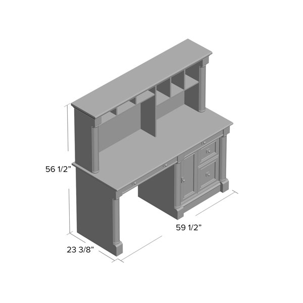 Three Posts™ Orviston Desk with Hutch & Reviews Wayfair